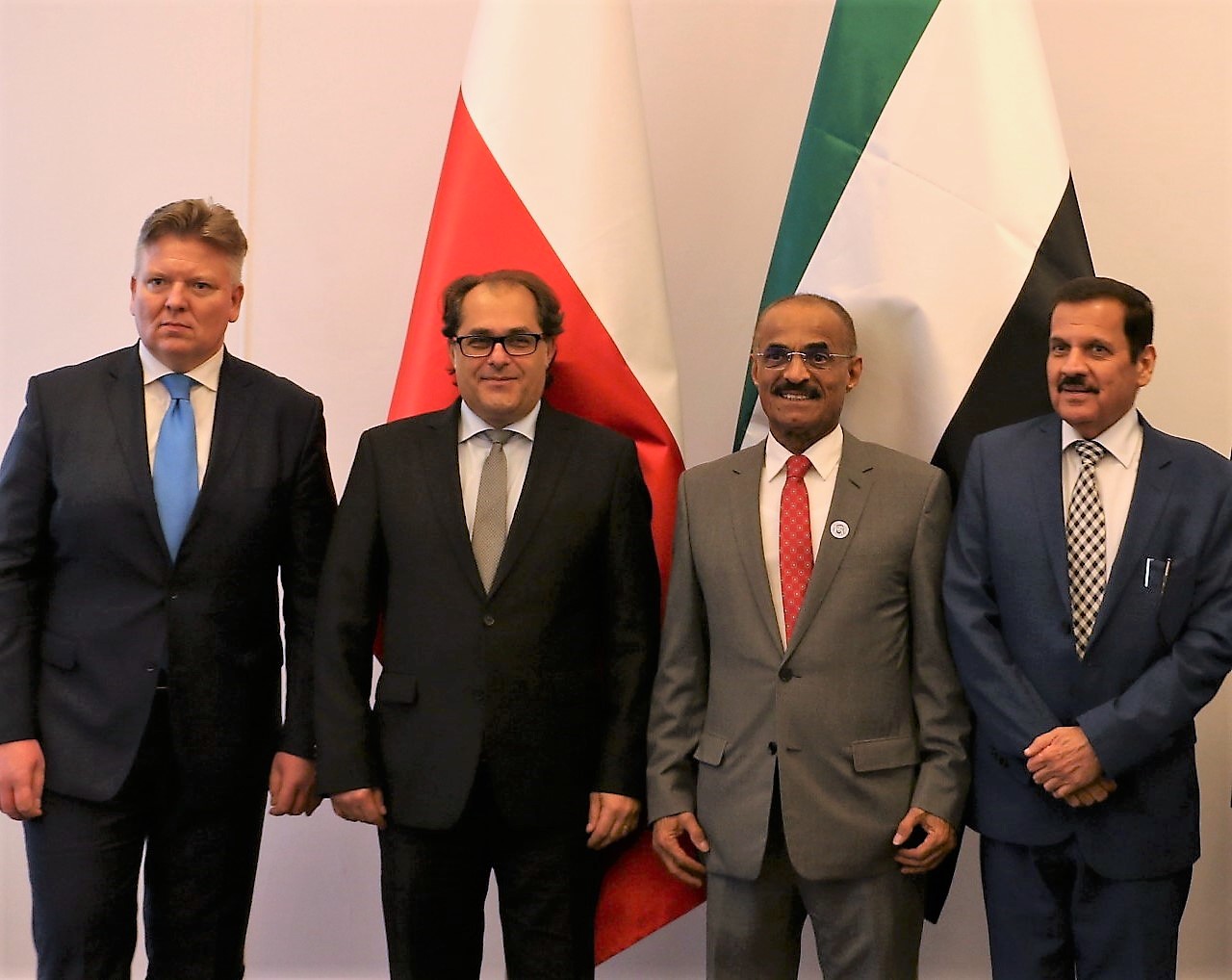 07.11.2018 Minister Marek Gróbarczyk na spotkaniu z Abdullahem Belhaif Al Nuaimi Ministrem Rozwoju Infrastruktury Zjednoczonych Emiratów Arabskich 